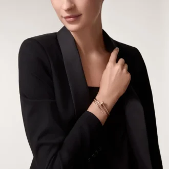 Pulsera Juste Un Clou, doble, diamantes
