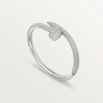 Pulsera Juste Un Clou, modelo grande, con medio pavé