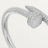 Pulsera Juste Un Clou, modelo grande, con medio pavé