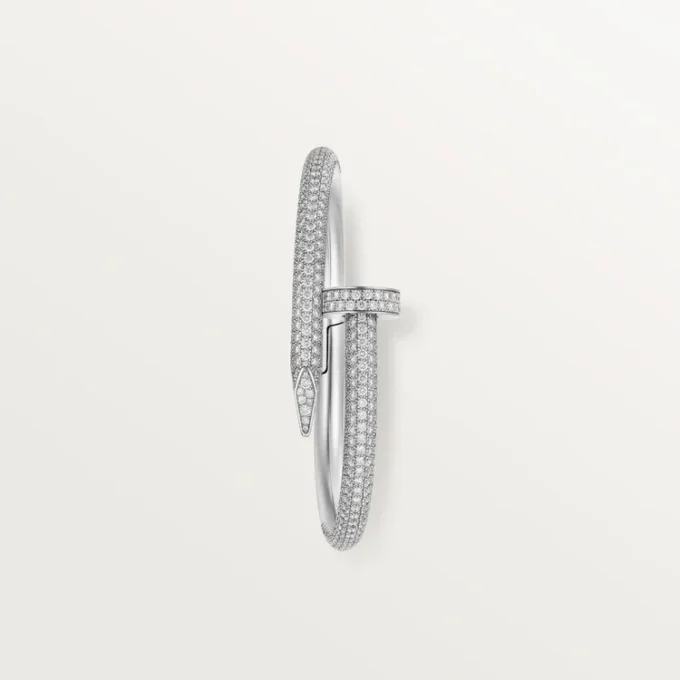 Pulsera Juste Un Clou, modelo grande, con medio pavé