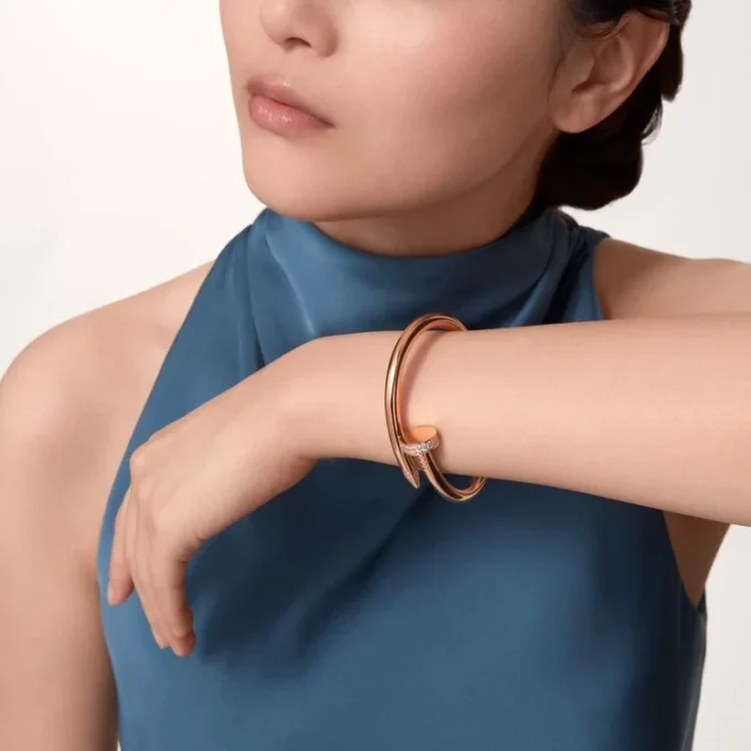 Pulsera Juste Un Clou, modelo grande, diamantes