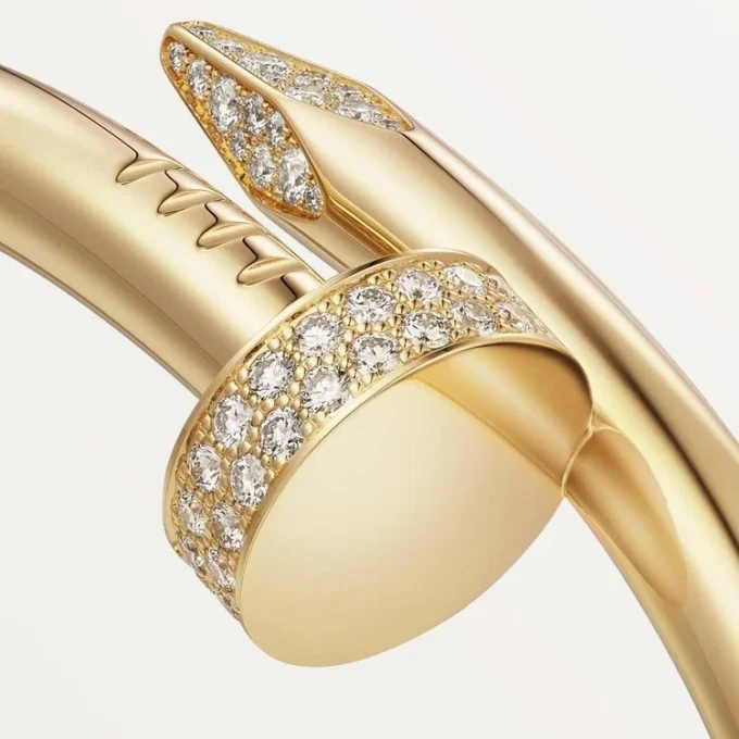 Pulsera Juste Un Clou, modelo grande, diamantes