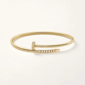 Pulsera Juste Un Clou, modelo pequeño, diamantes engastados al revés