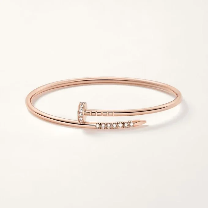 Pulsera Juste Un Clou, modelo pequeño, diamantes engastados al revés