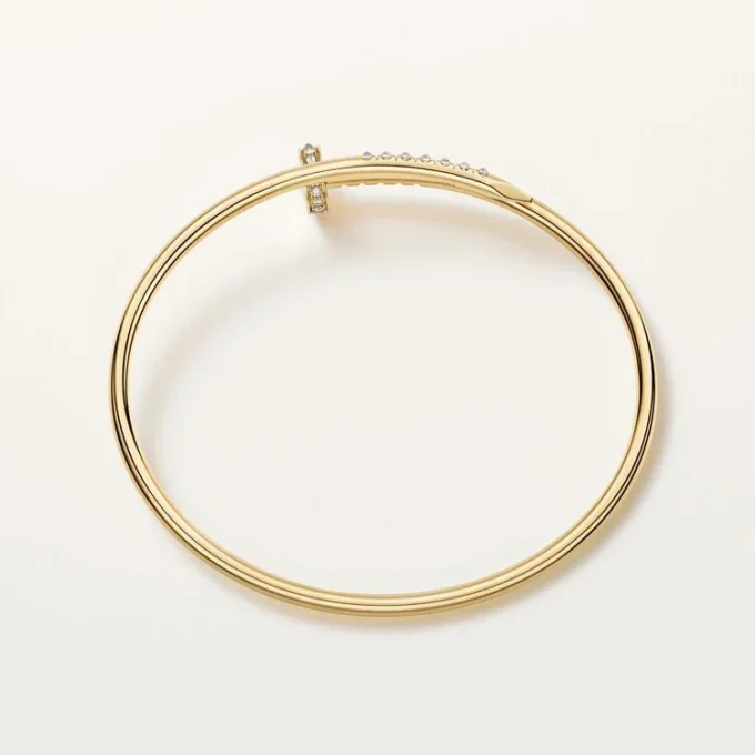Pulsera Juste Un Clou, modelo pequeño, diamantes engastados al revés