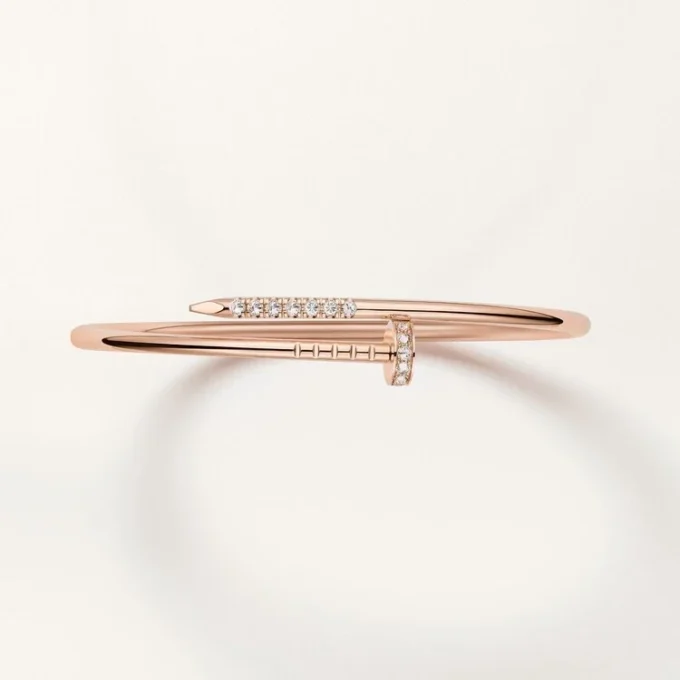 Pulsera Juste Un Clou, modelo pequeño, diamantes engastados al revés