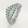 Pulsera Le Voyage Recommence, esmeraldas, pavé