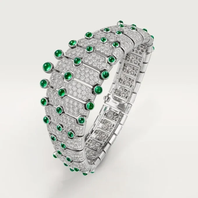 Pulsera Le Voyage Recommence, esmeraldas, pavé