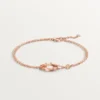 Pulsera Love, con cadena, 2 diamantes