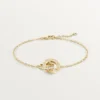Pulsera Love, con cadena, pavé