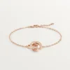 Pulsera Love, con cadena, pavé