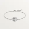 Pulsera Love, con cadena, pavé