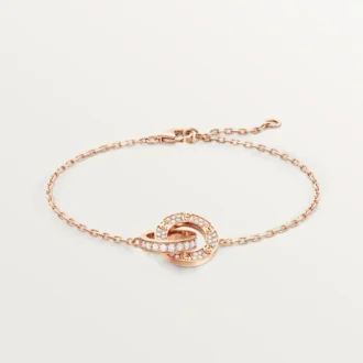 Pulsera Love, con cadena, pavé