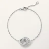 Pulsera Love, con cadena, pavé