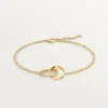 Pulsera Love, con cadena, semipavé