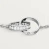 Pulsera Love, con cadena, semipavé