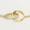Pulsera Love, con cadena, semipavé