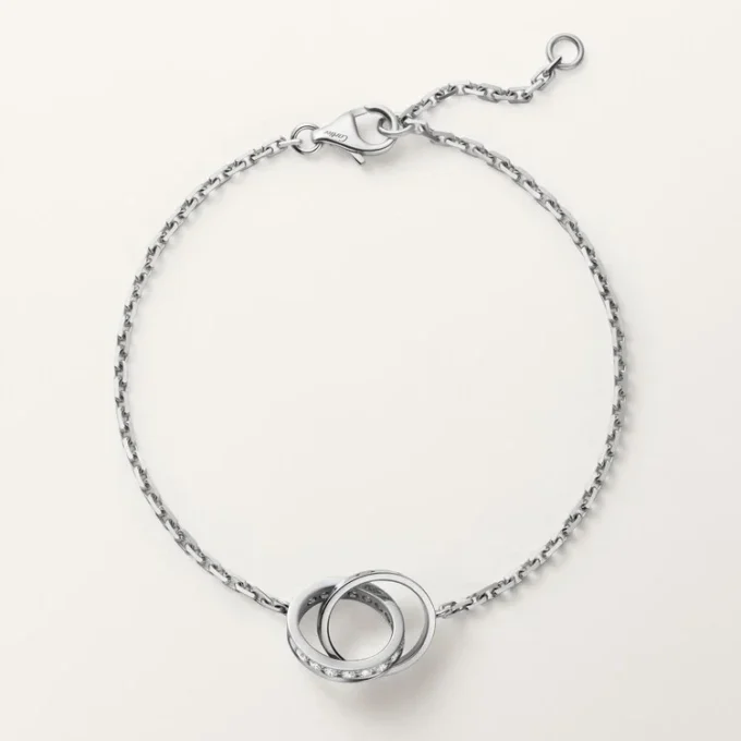 Pulsera Love, con cadena, semipavé