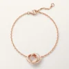 Pulsera Love, con cadena, semipavé