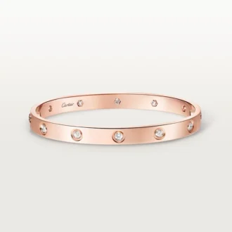 Pulsera Love, modelo clásico, 10 diamantes