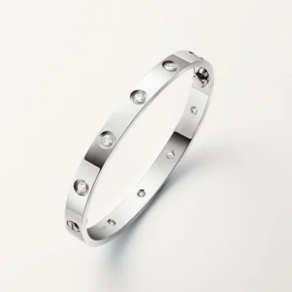 Pulsera Love, modelo clásico, 10 diamantes