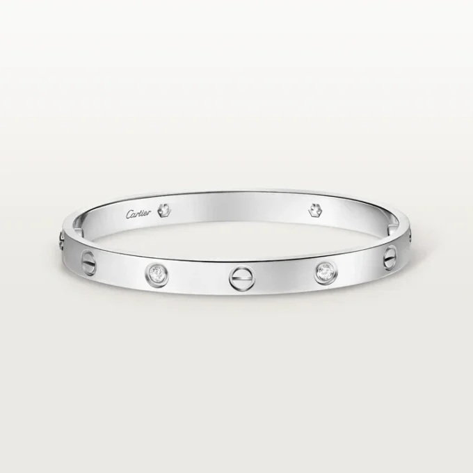 Pulsera Love, modelo clásico, 4 diamantes