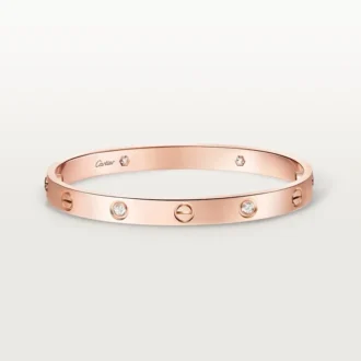 Pulsera Love, modelo clásico, 4 diamantes
