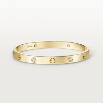 Pulsera Love, modelo clásico, 4 diamantes