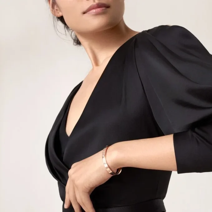 Pulsera Love, modelo clásico, 4 diamantes