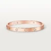 Pulsera Love, modelo clásico, cepillada, 4 diamantes