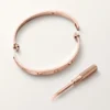 Pulsera Love, modelo clásico, cepillada, 4 diamantes