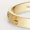 Pulsera Love, modelo clásico, cepillada, 4 diamantes