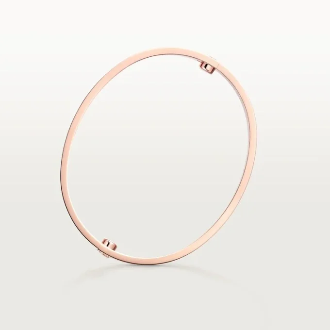 Pulsera Love, modelo clásico, cepillada, 4 diamantes