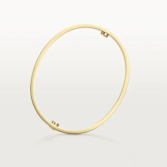 Pulsera Love, modelo clásico, cepillada, 4 diamantes