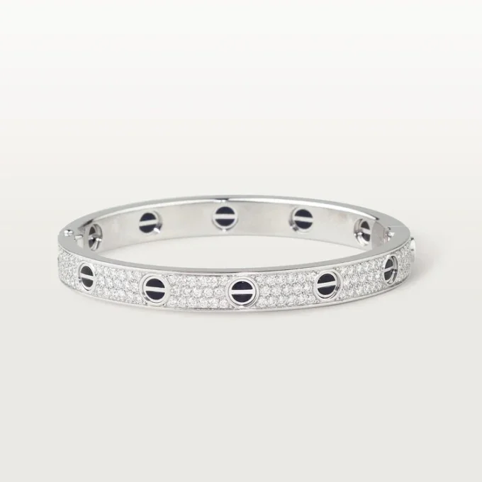 Pulsera Love, modelo clásico, pavé, cerámica