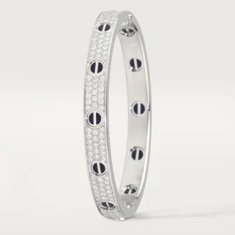 Pulsera Love, modelo clásico, pavé, cerámica