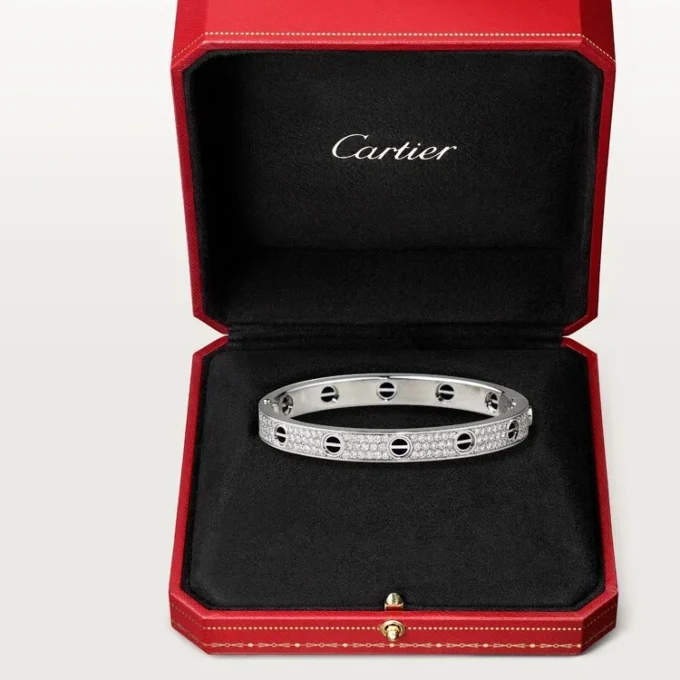 Pulsera Love, modelo clásico, pavé, cerámica