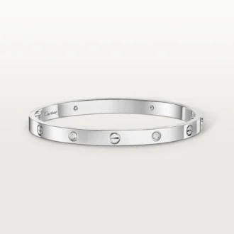 Pulsera Love, modelo mediano, 4 diamantes