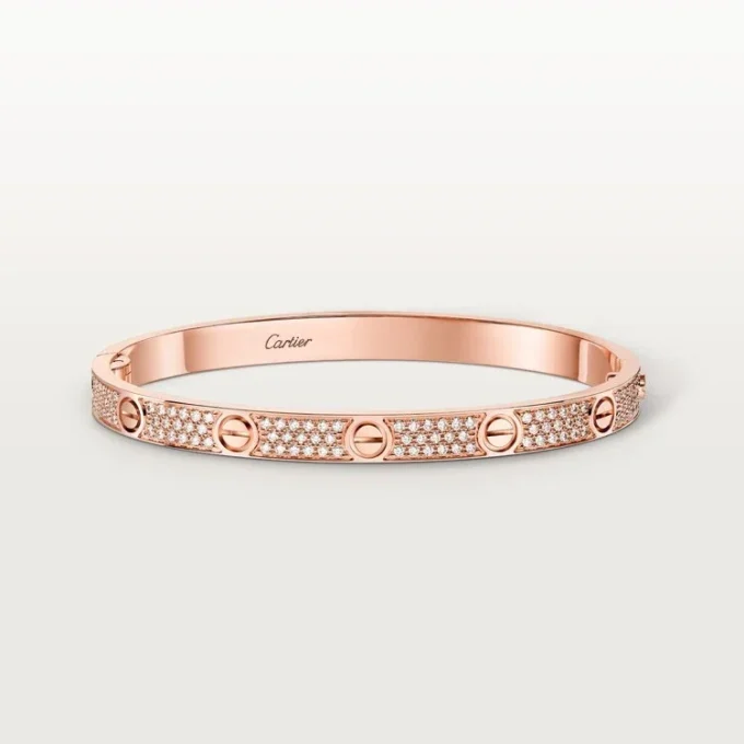 Pulsera Love, modelo mediano, pavé