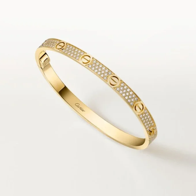 Pulsera Love, modelo mediano, pavé