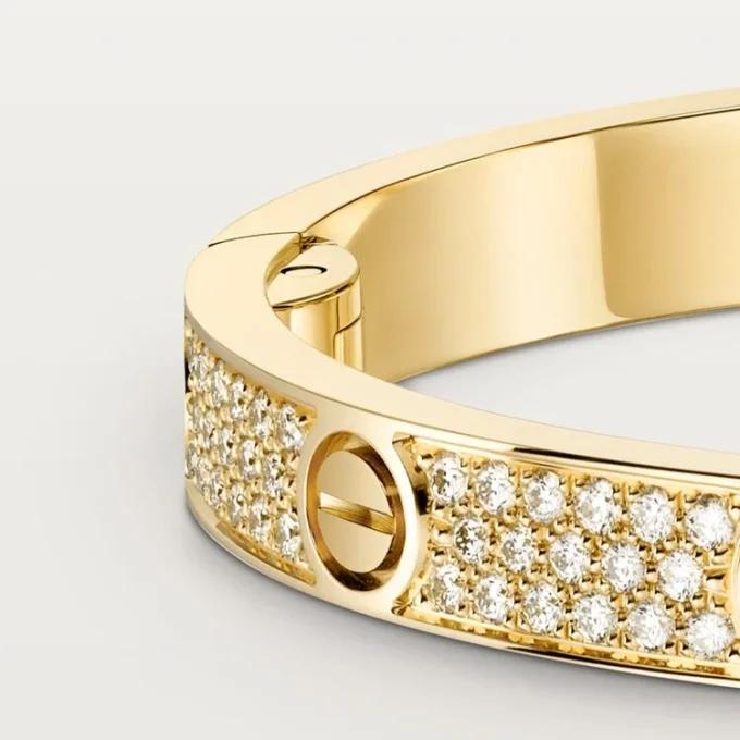 Pulsera Love, modelo mediano, pavé