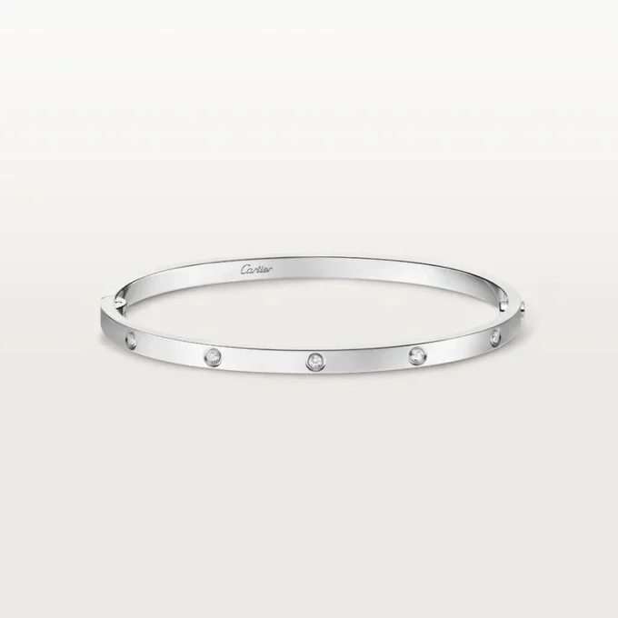 Pulsera Love, modelo pequeño, 10 diamantes