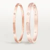 Pulsera Love, modelo pequeño, 10 diamantes