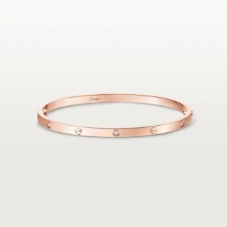 Pulsera Love, modelo pequeño, 6 diamantes
