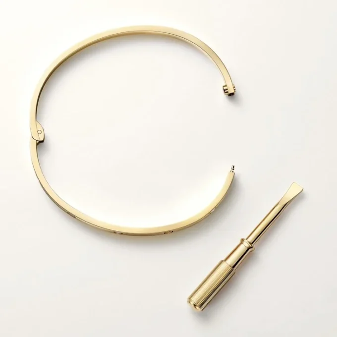 Pulsera Love, modelo pequeño, 6 diamantes