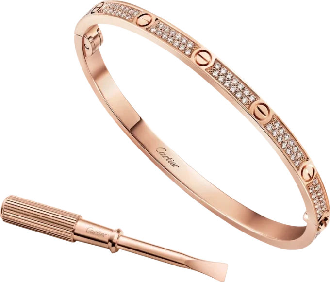 Pulsera Love, modelo pequeño, pavé