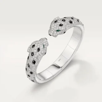 Pulsera Panthere De Cartier, articulada, con pavé