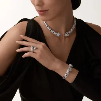 Pulsera Panthere De Cartier, articulada, con pavé