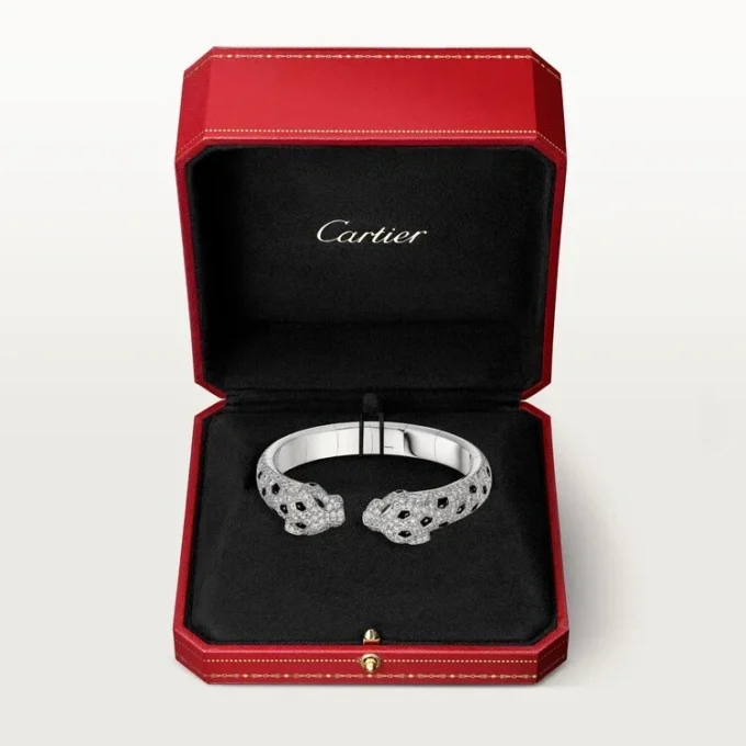 Pulsera Panthere De Cartier, articulada, con pavé