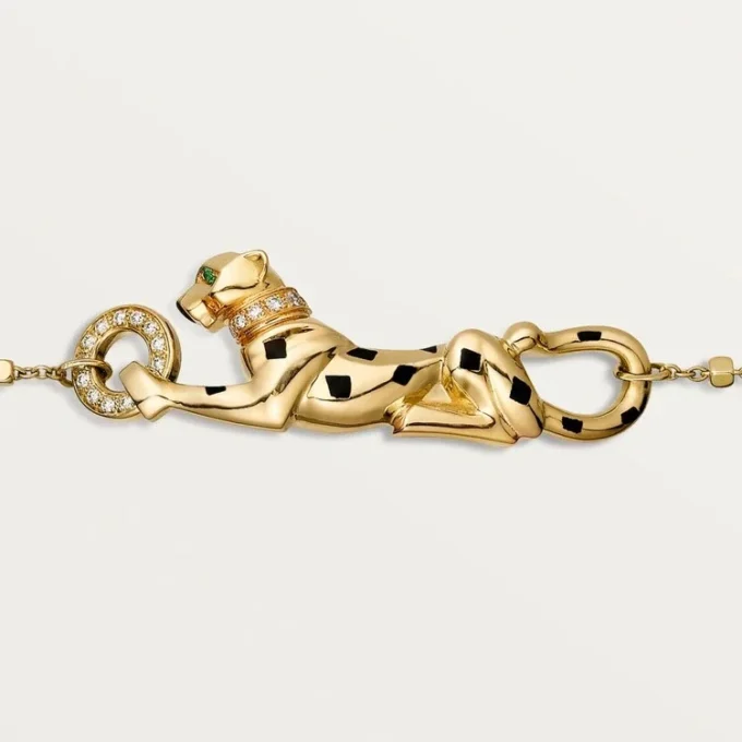 Pulsera Panthere de Cartier, con cadena, diamantes